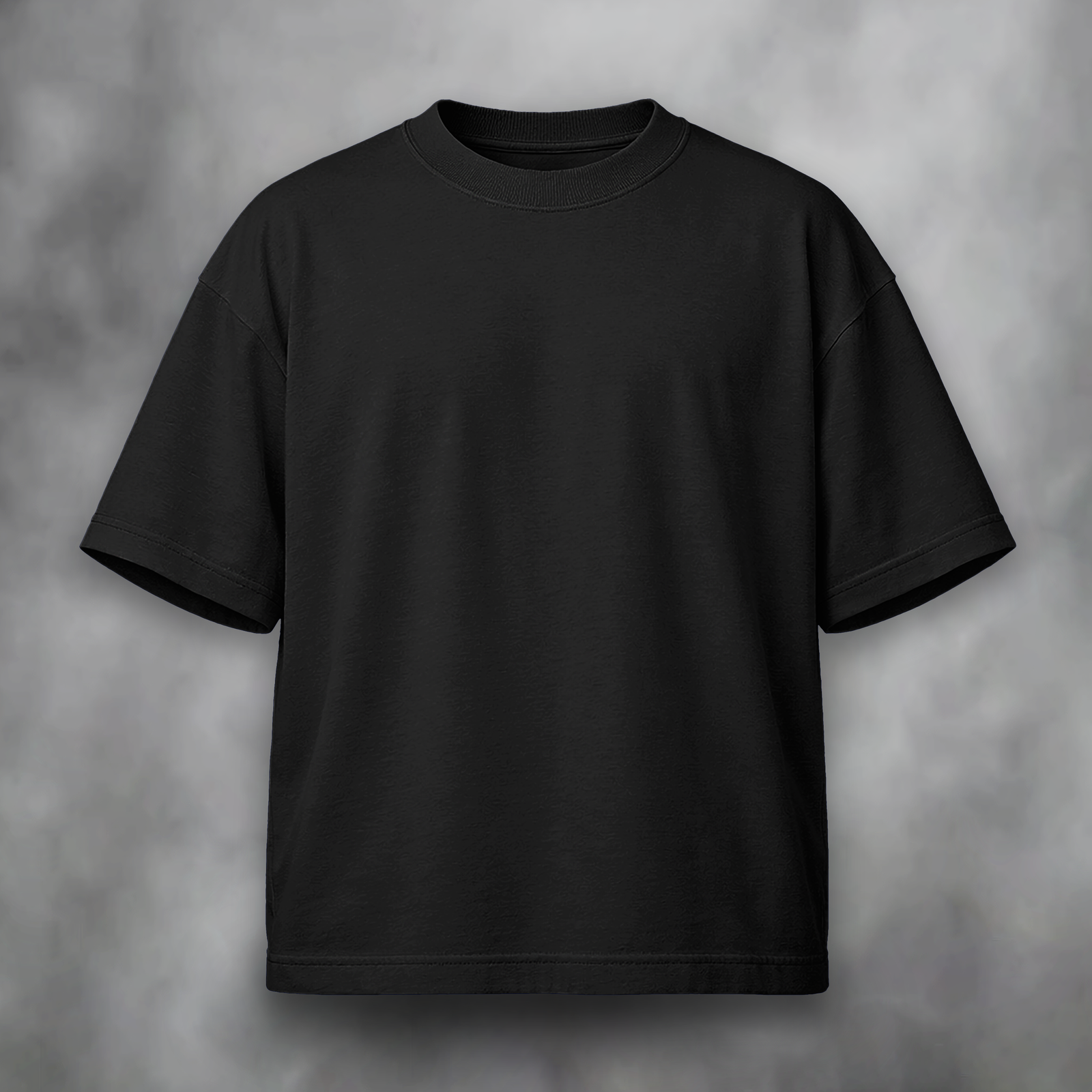 21 Premium Solid Black Oversized T-Shirt - Image 1