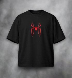 Spider-Oversized Black T-Shirt - Image 2
